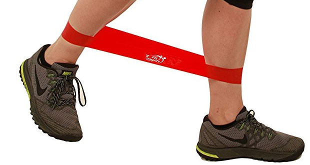 Train your legs with elastic band